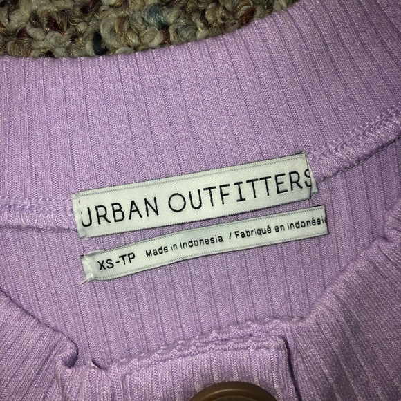 Lavender ribbed 3 button top Urban Outfitters - Picture 3 of 7